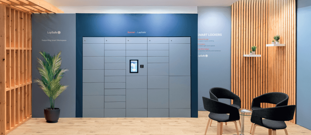 Lapsafe lockers in an office environment