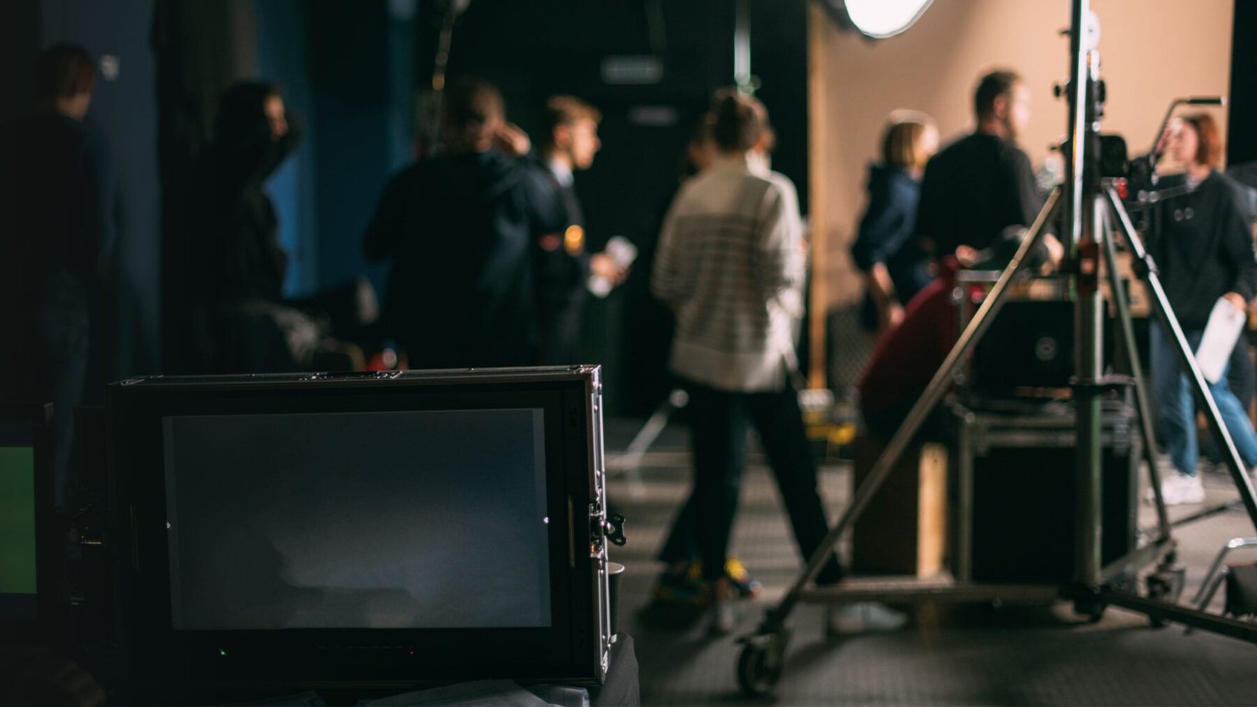 Blurred TV or film set