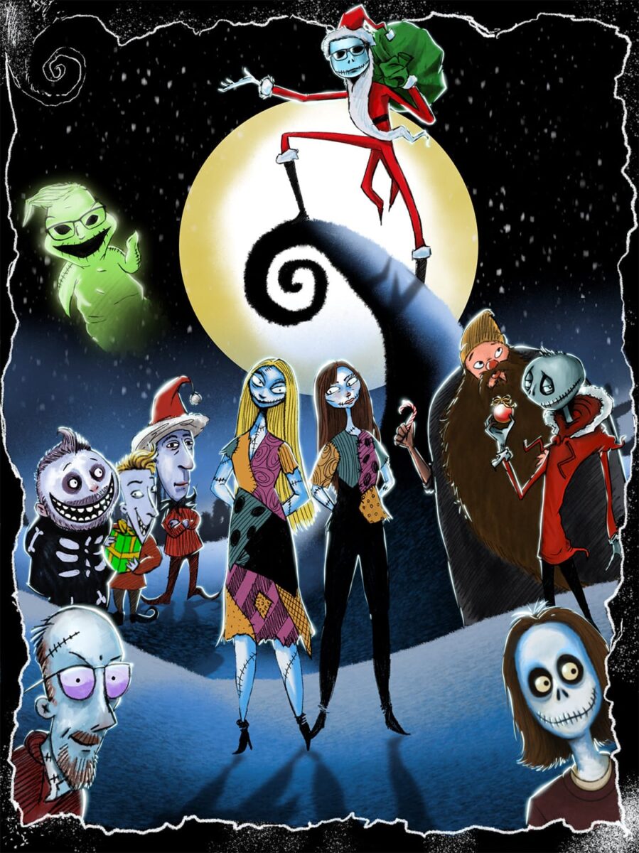 The Siso Christmas Card 2025, a parody of A nightmare before Christmas