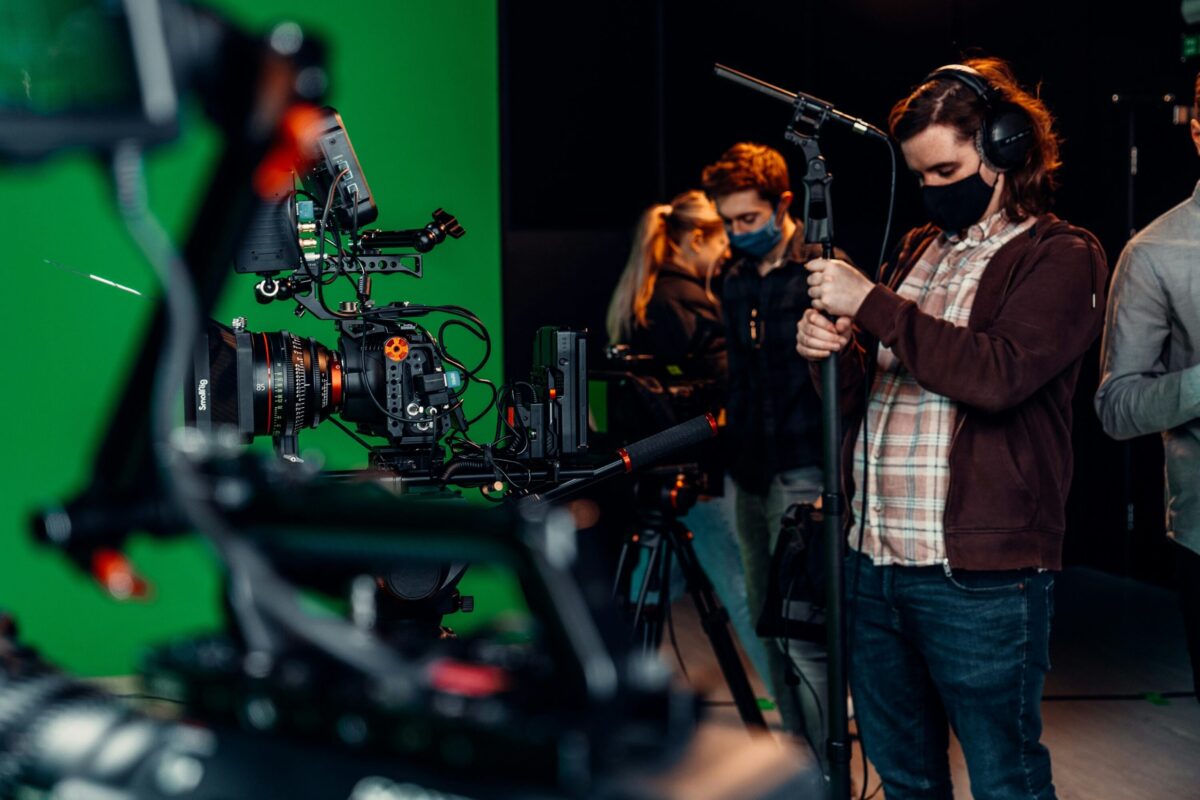 Film production operator on set
