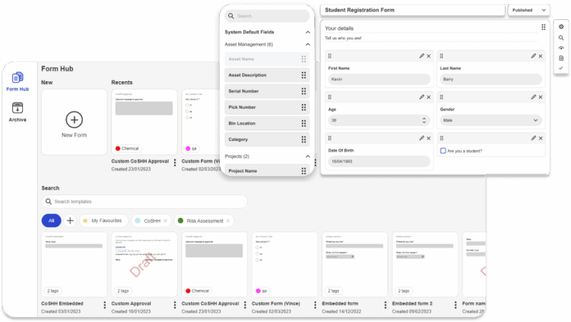Smartlab formbuilder mockup