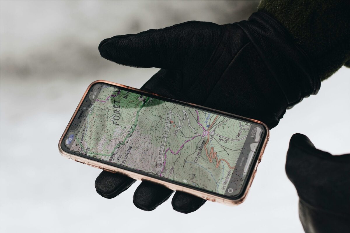 OS map on a mobile phone