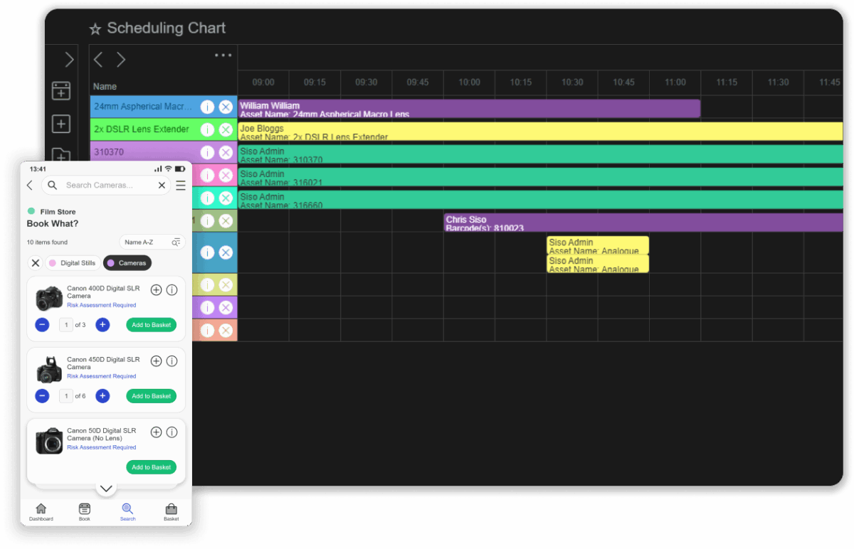 WebApp and Scheduler mockup