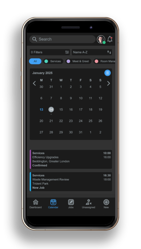 Servicehub phone mockup