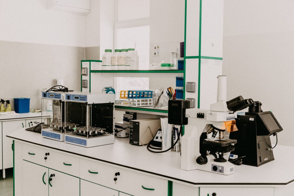 Science lab with instruments