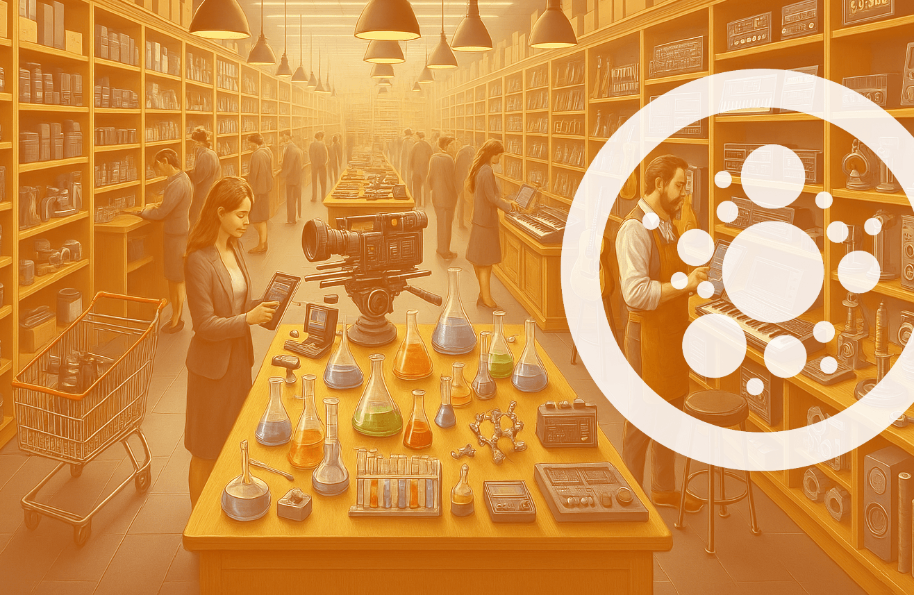 Illustration depicting a busy kit room
