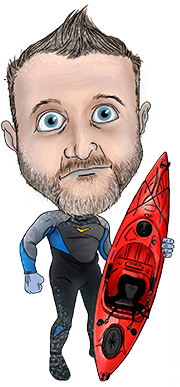 Chris illustration with surf board